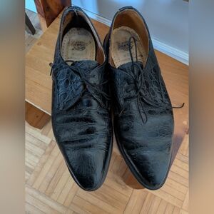 Made in England Vintage 80s Dr Marten Leather Croc Embossed Pointed Toe